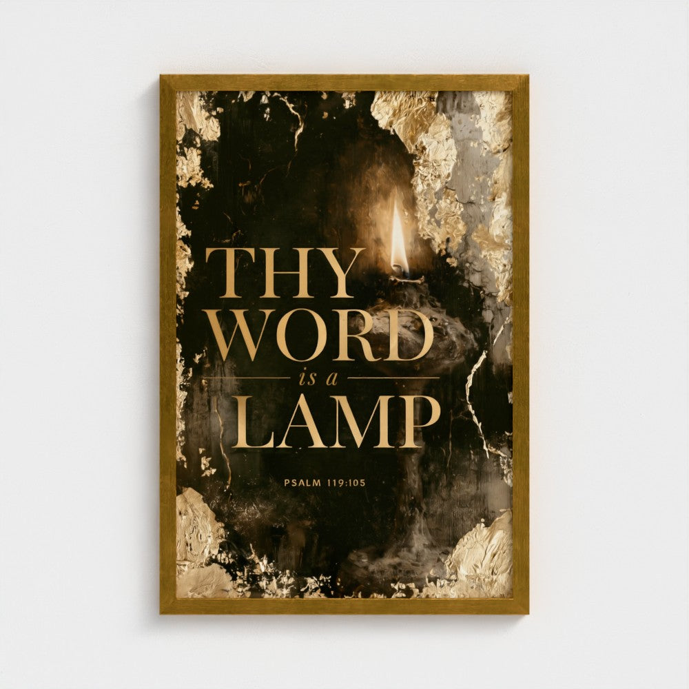 THY WORD is a LAMP – Psalm 119:105 | Christian Wall Art