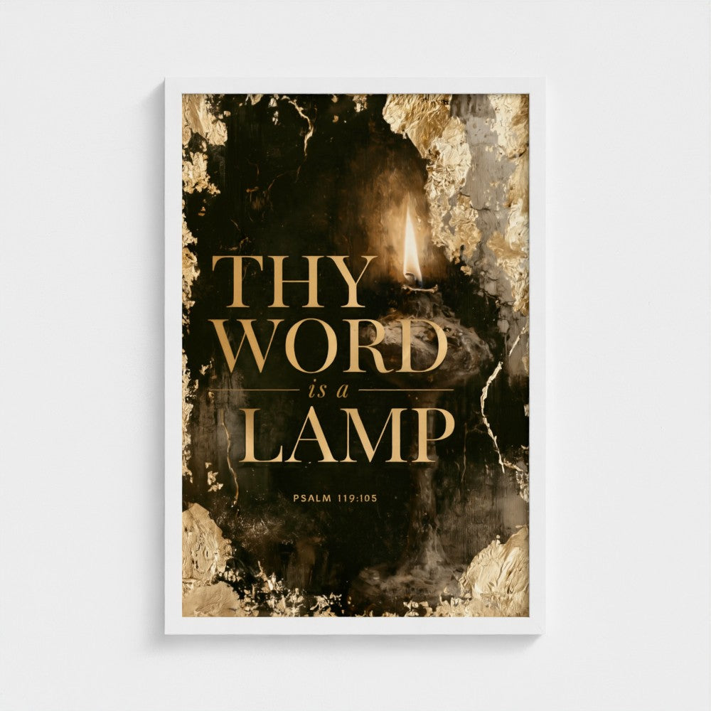 THY WORD is a LAMP – Psalm 119:105 | Christian Wall Art