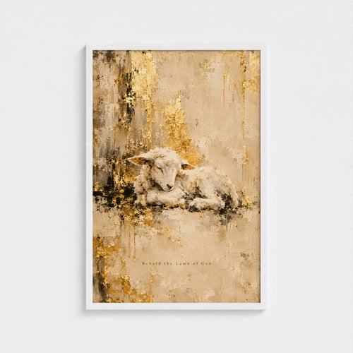 BEHOLD the LAMB of GOD (Gold Edition) – John 1:29 | Christian Wall Art