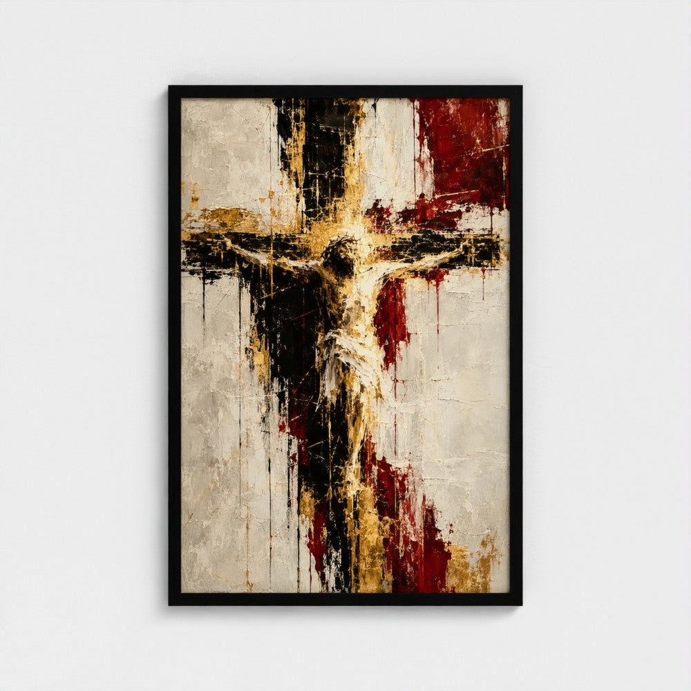 The CROSS – Abstract Crucifixion Painting | Christian Wall Art