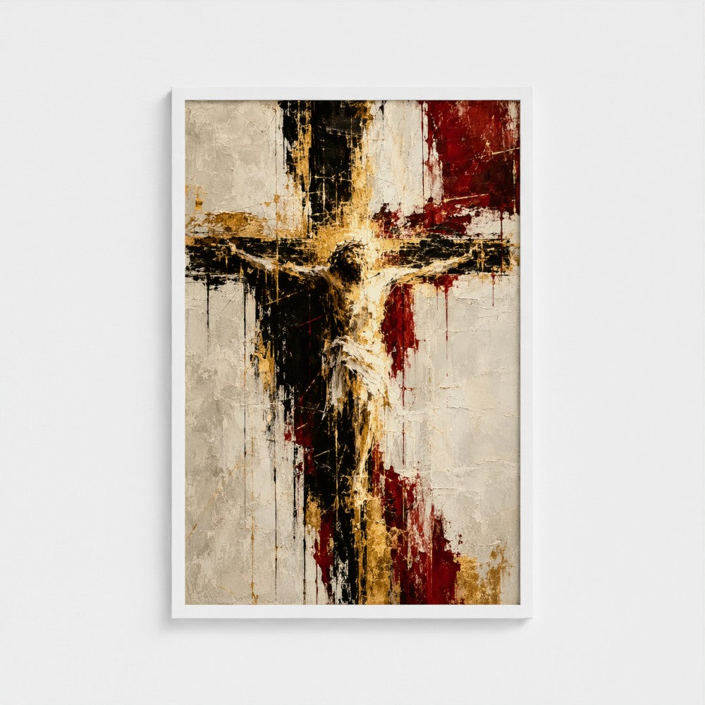 The CROSS – Abstract Crucifixion Painting | Christian Wall Art