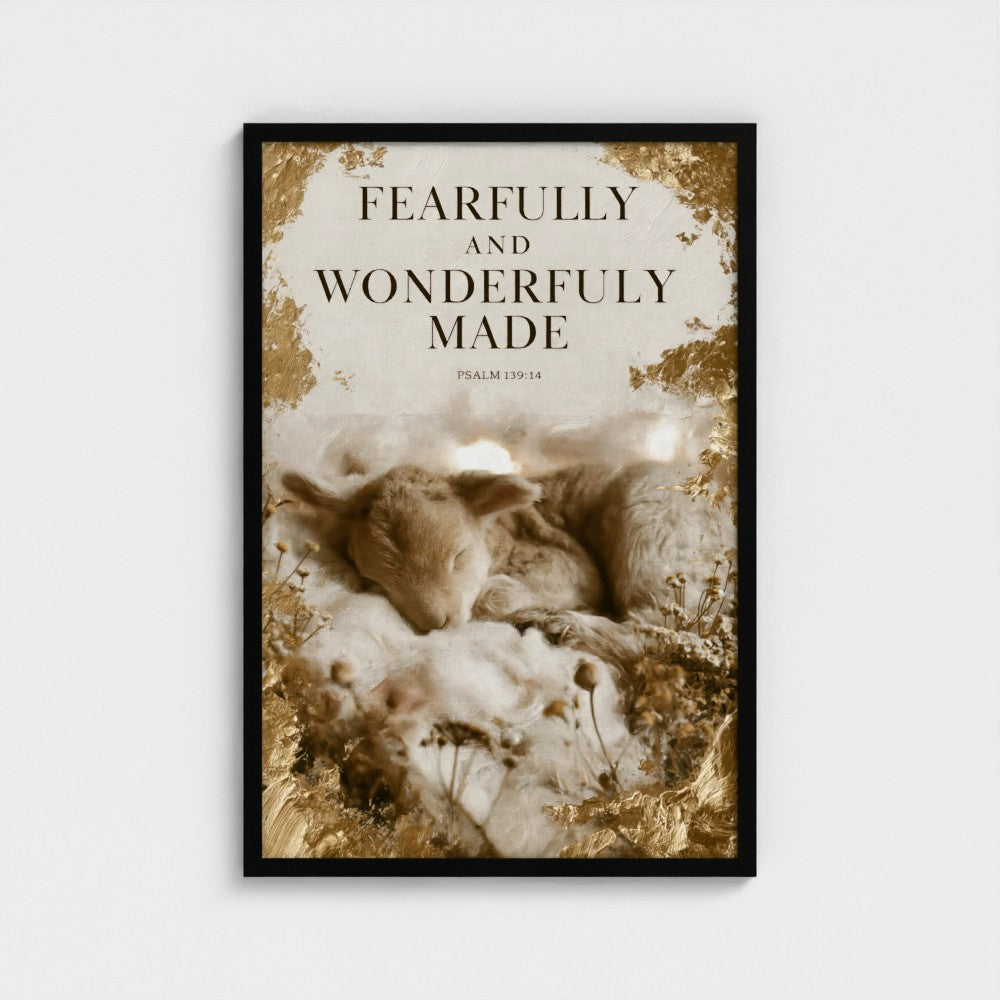 FEARFULLY and WONDERFULLY MADE – Psalm 139:14 | Christian Wall Art