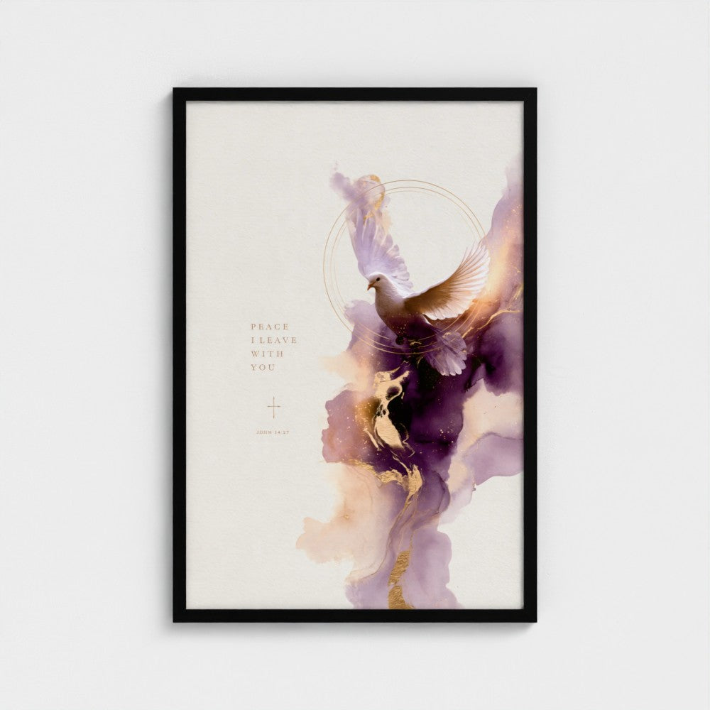 PEACE I LEAVE with YOU (Lavender Edition) – John 14:27 | Christian Wall Art